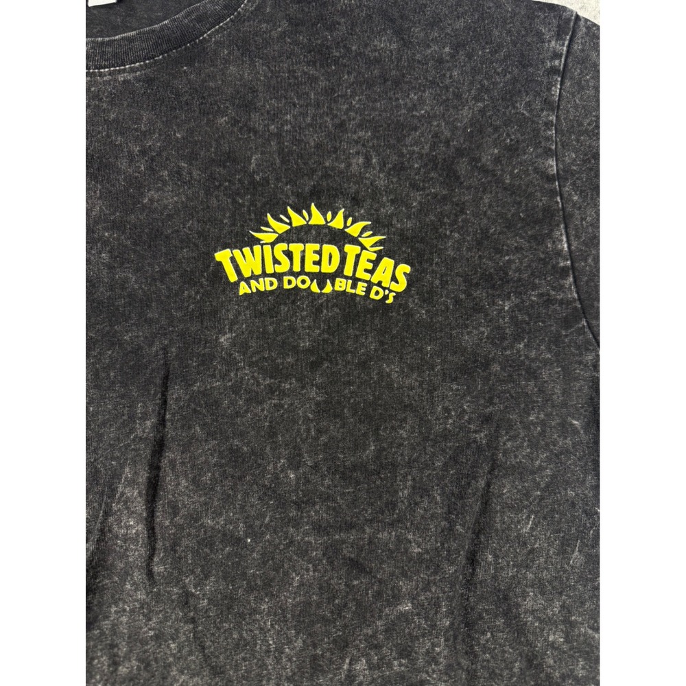 Twisted Teas and Double Ds Graphic Tee Mineral Wash Black Mens Medium Tee